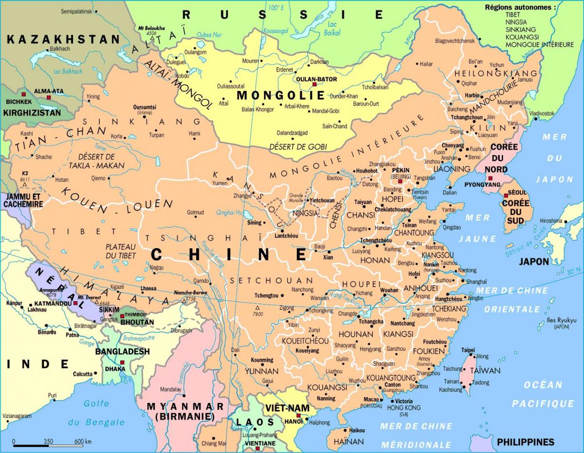 Kína térkép hd