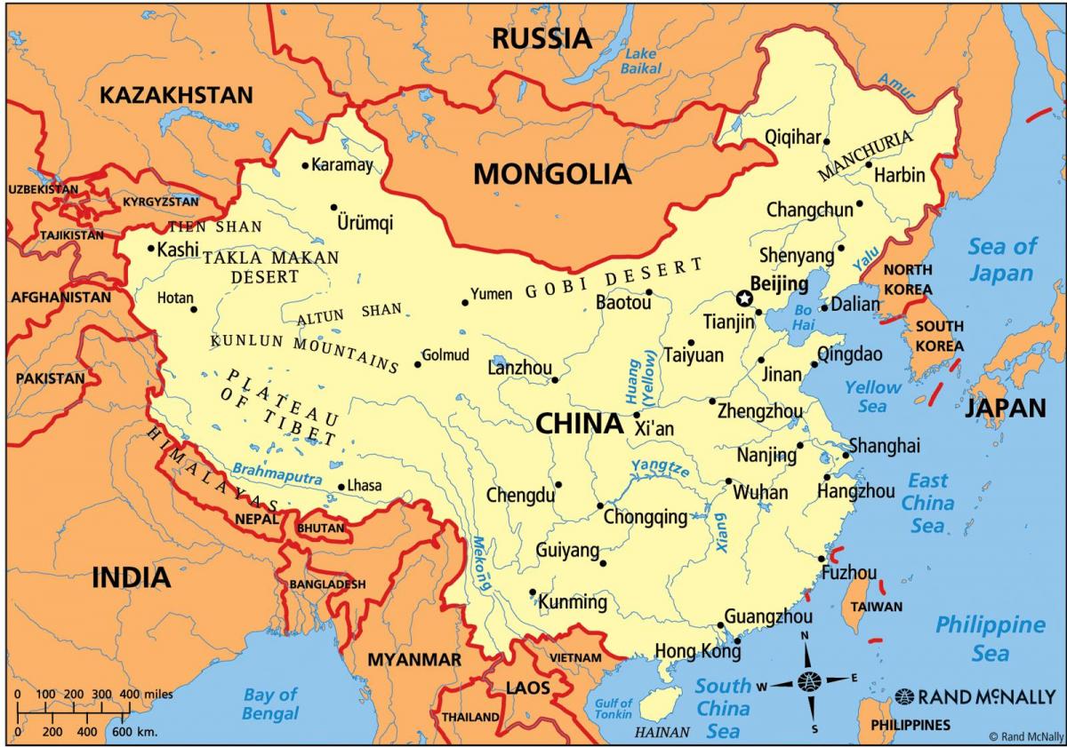 Kína politikai térkép