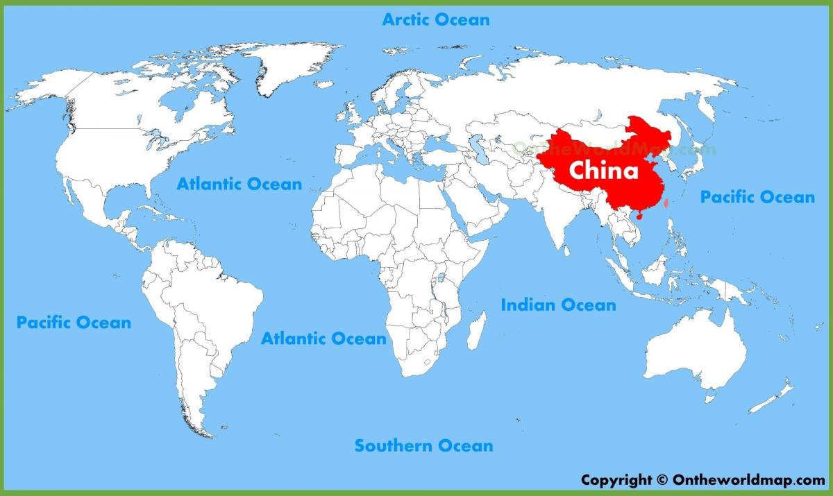 világ térkép Kína