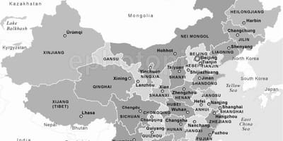Térkép a Kínai fekete-fehér