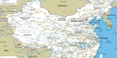 Kína utak térkép