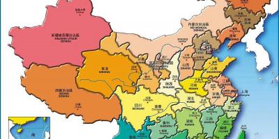Térkép Kínai tartományok