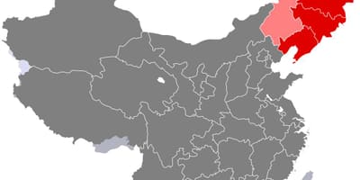 Északkelet-Kínai térkép