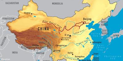 Egy térkép Kína